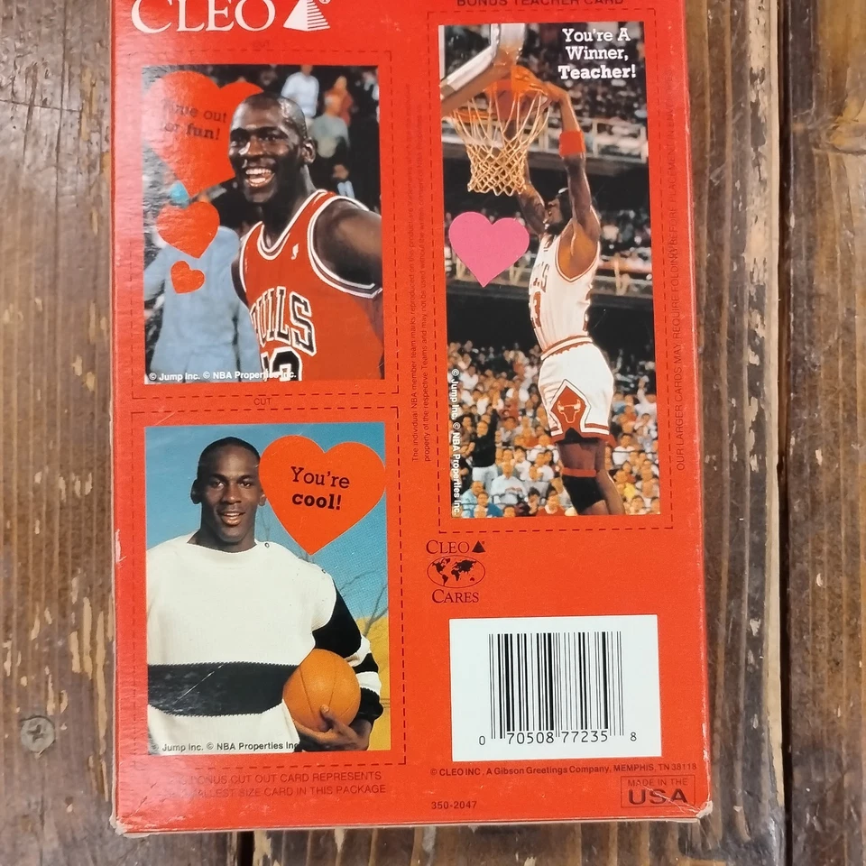 Tarjetas de San Valentín Michael Jordan Chicago Bulls caja sellada Foto 2 de 4