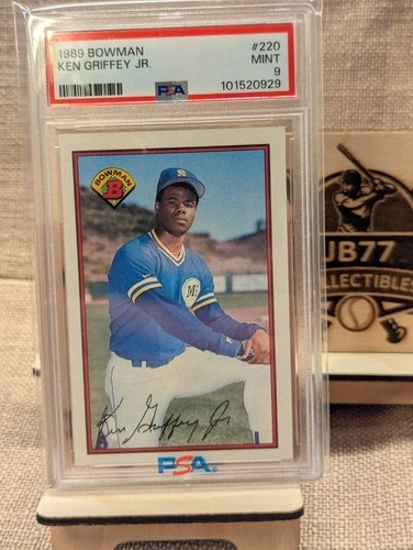 PSA 9 MINT 1989 BOWMAN #220 KEN GRIFFEY JR ROOKIE RC CARD 🔥 🔥 🔥 🔥