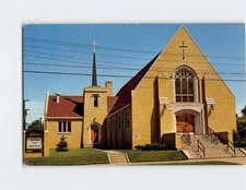Postcard First Lutheran Church Rice Lake Wisconsin USA