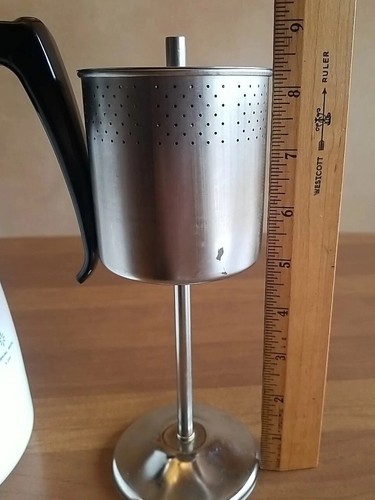Vintage Tall Corning Ware Blue Cornflower Cup Stove Top Coffee Pot ~Parts Only~ - Picture 7 of 8