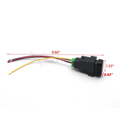 Factory Style 4-Pole 12V Push Button Switch w/LED Indicator Light For Mitsubishi - Bild 7 von 12
