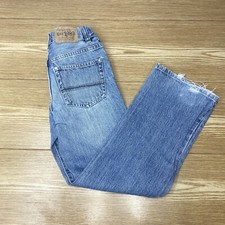 The Childrens Place Boys Bootcut Jeans Adjustable Waist Faded Denim Pants Size 8