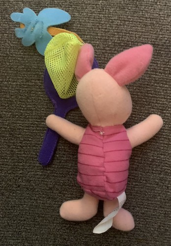 Disney Winnie the Pooh PIGLET Peluche Mini Peluche Farfalla Rete Mattel - Foto 6 di 8