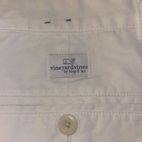 Vineyard Vines girls white 100% cotton logo print pants. Size 14. - Picture 6 of 8