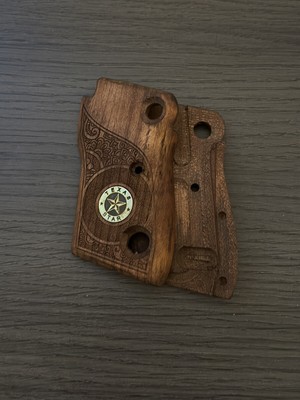 Turkish Walnut Wood Grips For Beretta Model 1951 / Tariq Pistol - Checkered, Handmade, New
