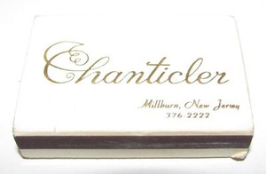 Vintage Matchbox Chanticler Catering Hall Millburn New Jersey NJ 24 Matches