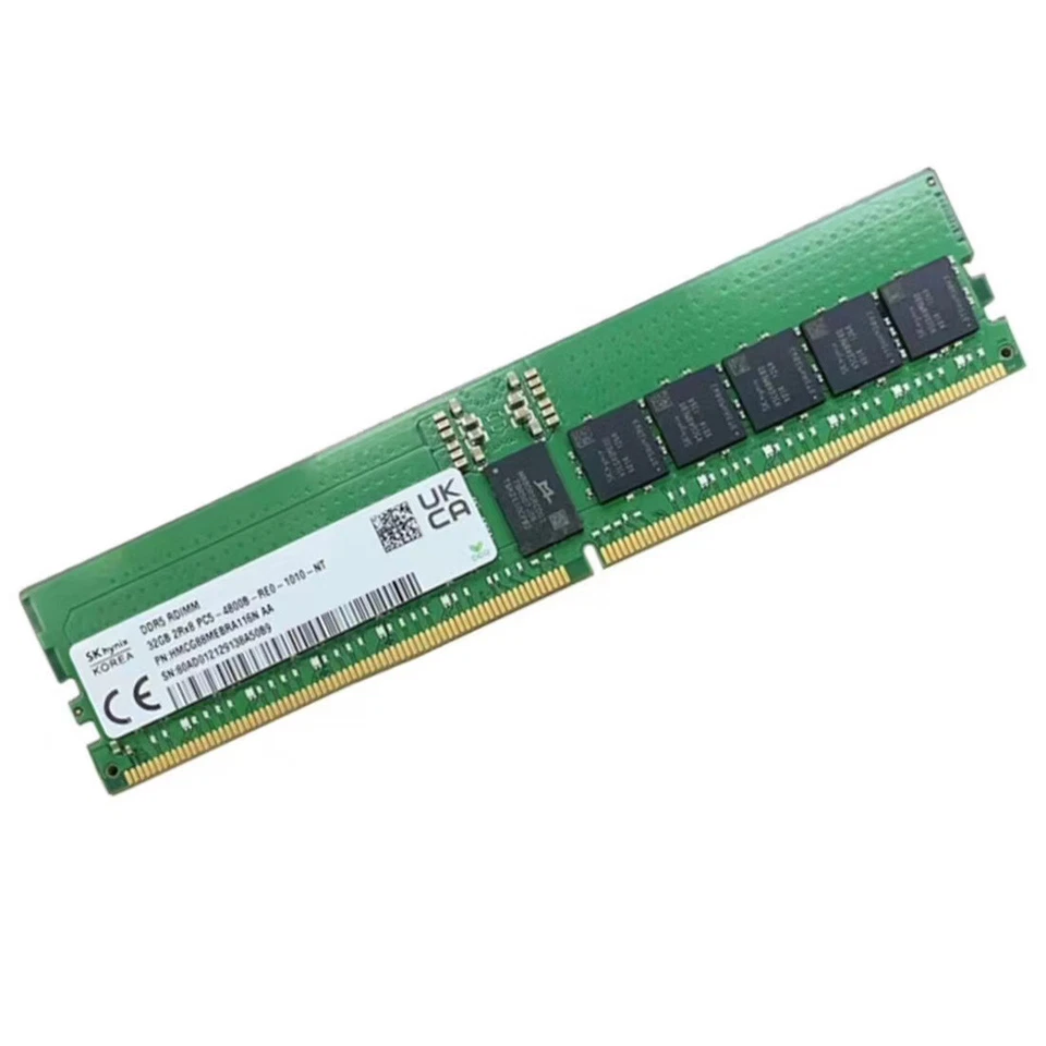 SKHynix 32GB DDR5 4800MHz PC5-38400 ECC Registered RDIMM Memory Ram HMCG88MEBRA - Image 3 of 4