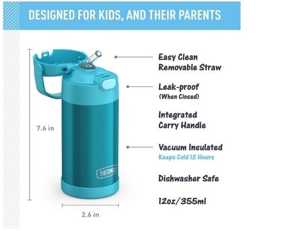 THERMOS FUNTAINER Water Bottle for Kids 12oz