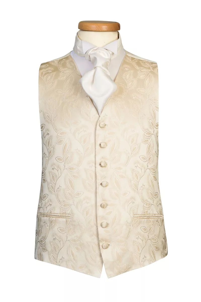 White and top gold waistcoat