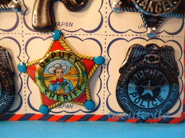 Insigne Adjoint Lone Ranger – Vintage USA – Laiton – Excellent état