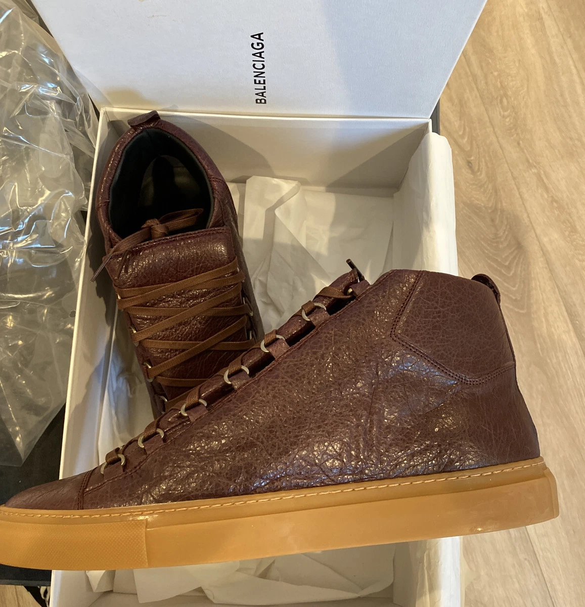 anklageren Ødelægge Hvad er der galt Brand New in Box* Balenciaga Arena High Brown / GUM Limited Edition! Size  EU 45 | eBay