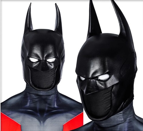 Comic DC Batman Beyond Men Jumpsuit Cosplay Costumes Bodysuit Mask Helmet - Picture 12 of 12