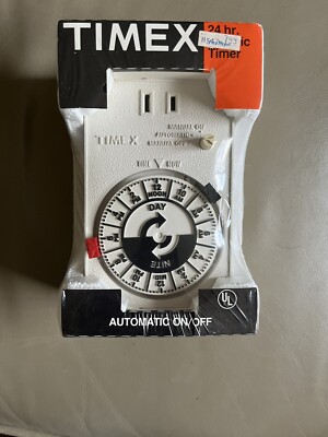 NIP NOS NEW TIMEX 24 HR ELECTRIC TIMER ANTIQUE WHITE ITEM #8501-002 AUTO ON/OFF