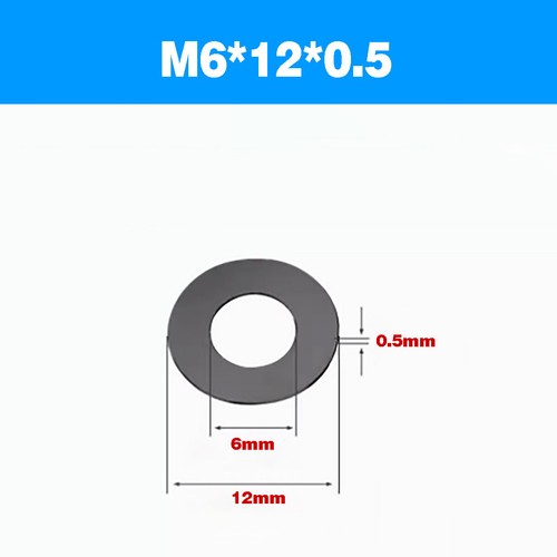 Black Graphite Nylon Insulated Wear-Resistant Flat Washer / Ultra-Thin Washer - Picture 42 of 60