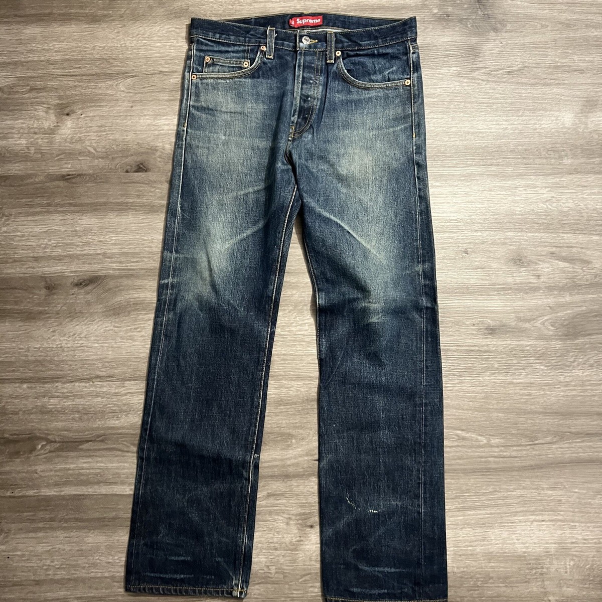 Supreme Washed Denim Jeans Size 32 | eBay