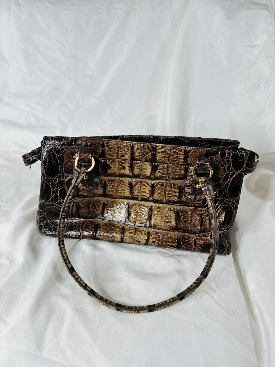 BRAHMIN VINTAGE ESPRESSO ORINOCO GENUINE LEATHER SHOULDER BAG