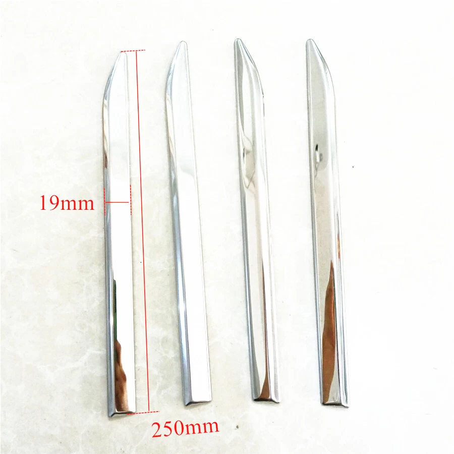 Cubierta de moldura de tira cromada 3D de acero inoxidable para guardabarros lateral de puertas delanteras de carrocería de coche Foto 3 de 4