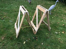 TRESTLES (1 PAIR) WOODEN FOLDING, 28 inches (71cm) high 20. inches (51cm) wide