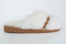 Sheepskin Home Slippers Thick Wool Shoes Boots Warm Cozy Fur Hard Sole Ladies/Wo