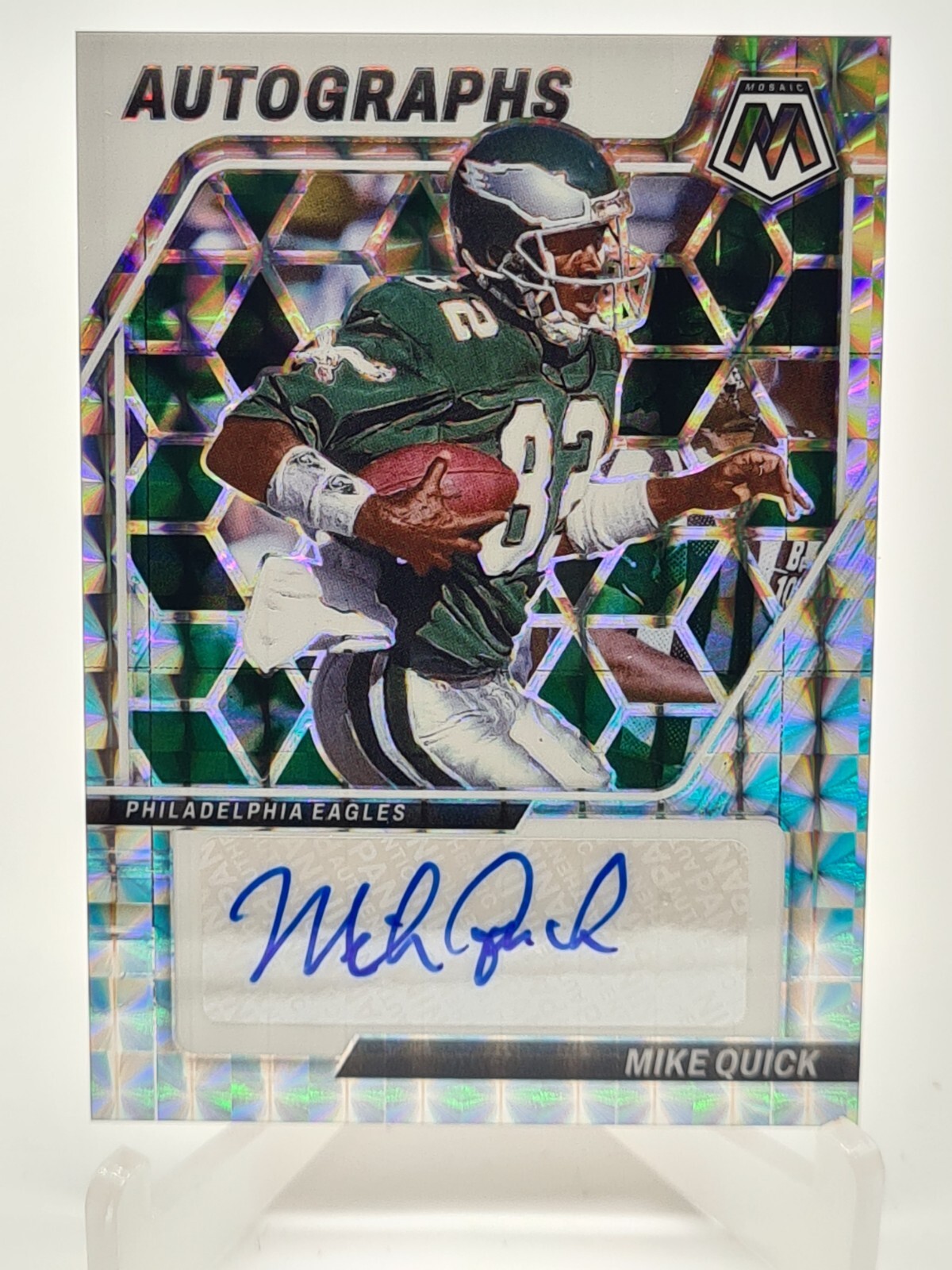 Mike Quick 2024 Panini Mosaic Autographs Mosaic #AM-MQK Phialdelphia Eagles