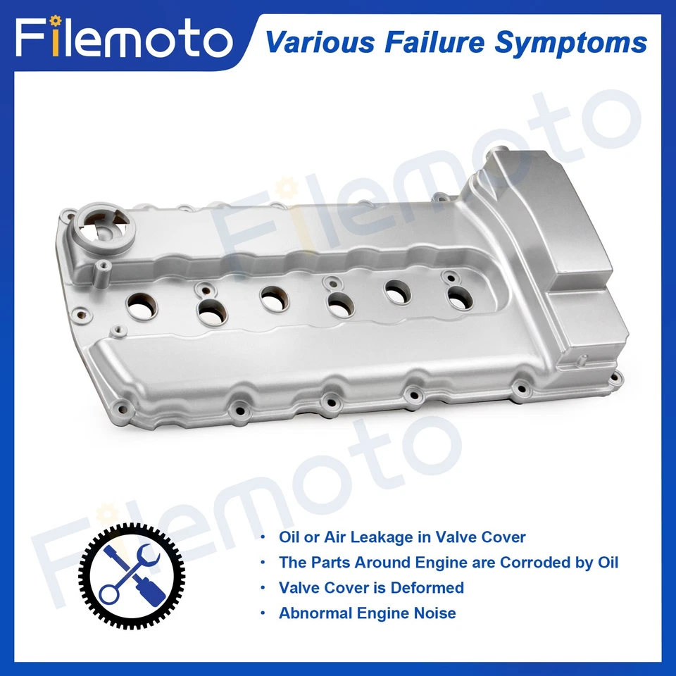 Cubierta de válvula de motor de aluminio con junta para Audi Q7 Volkswagen Passat Touareg 3,6 L Foto 4 de 4