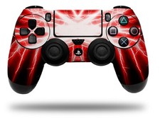Skin for Playstation 4 Sony PS4 Controller Lightning Red