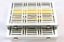 GERMAN 2 DENTAL SURGICAL AUTOCLAVE STERILIZATION CASSETTES FOR 20 INSTRUMENTS