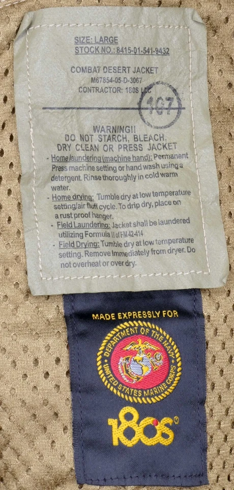 Chaqueta USMC Combat Desert GRANDE usada 180S CDJ Softshell MARSOC Raider Recon CAG Foto 4 de 4