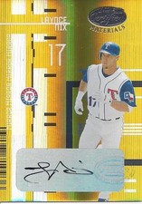 2005 Leaf Certified Materials Mirror Gold Autographs Laynce Nix 95 Rangers 04/25