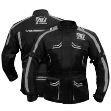 Motorcycle Jacket for Men Adventure/Touring Textile CE Armoured Reflectors