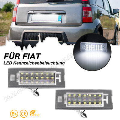 2x LED Kennzeichenbeleuchtung für Fiat Panda Mk3 169 2003-2012 Mk4 319 2011-2023