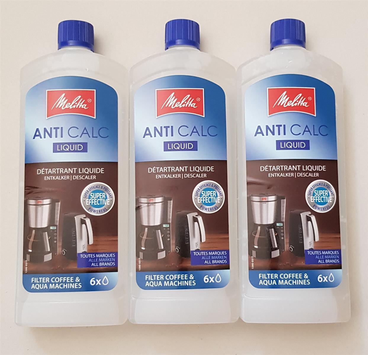 3x MELITTA ANTI CALC DESCALER 250ML. LIQUID 6762517