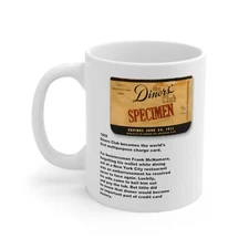 The World's First Credit Card Mug Ceramic Mug Collectible Coffee Cup 11oz