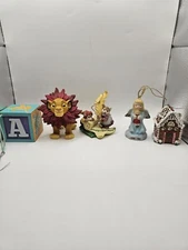 Lot Of Five Assorted Christmas Tree Ornaments