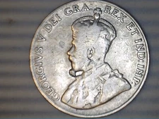 Canada George V nickel error 1922 Die Break blob at chin very cool