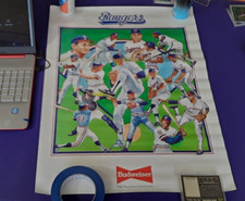 1972-1991 TEXAS RANGERS POSTER W/TED WILLIAMS NOLAN RYAN POSTER BUDWEISER NICE