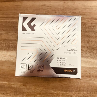K&F Concept 77mm UV/CPL/ND Lens Filter Kit (3 Pieces)-18 Multi-Layer Coatings