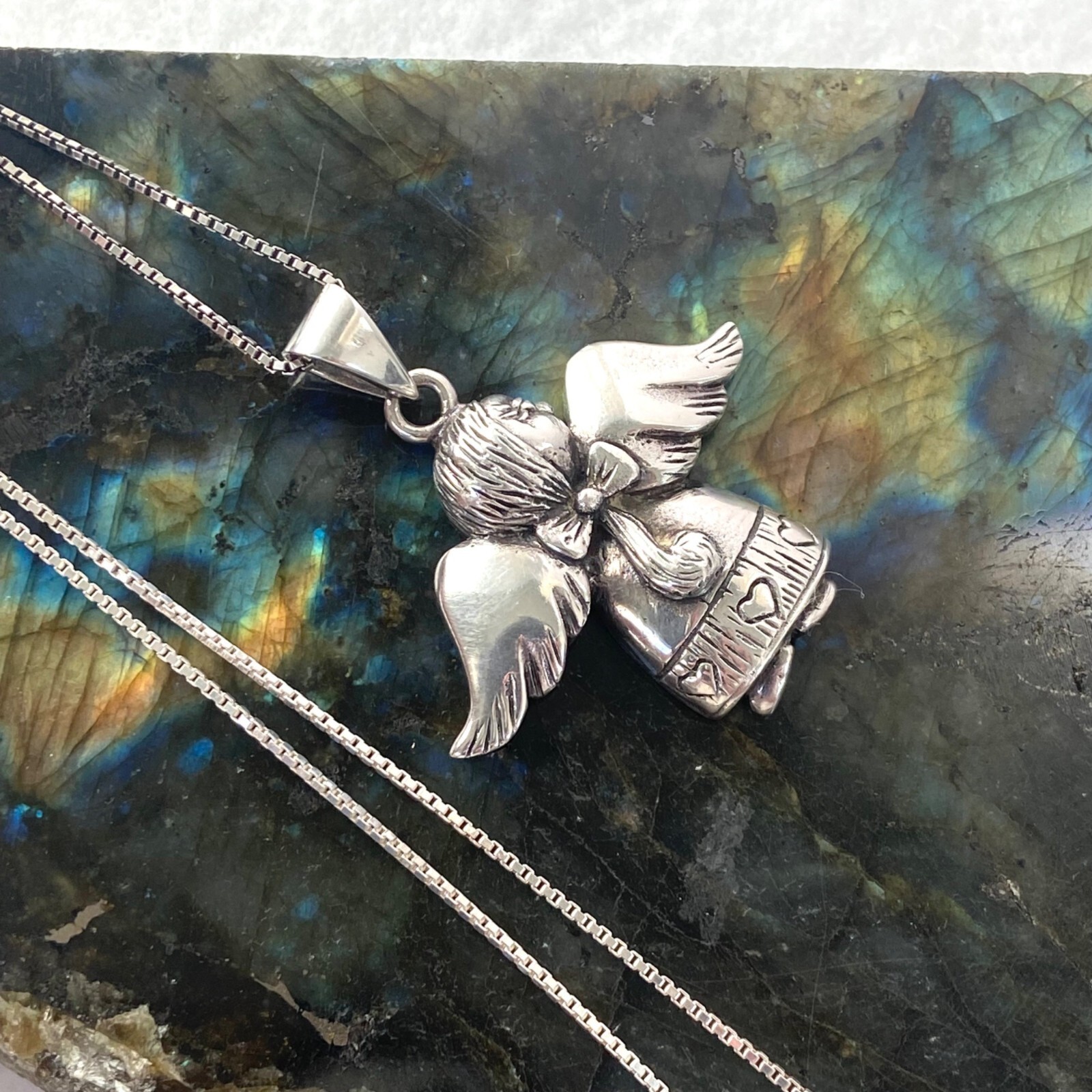 Solid Sterling Silver 925 Religious Figural Angel… - image 24