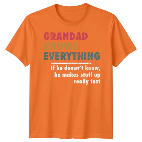 Men Grandad Knows Everything Funny Fathers Day T-Shirt Tee Best Dad Ever Papa#FD - Picture 26 of 34
