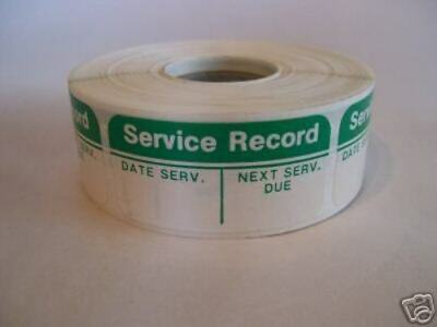 500 1 X 2 SERVICE RECORD LABEL STICKER INSPECTION QC | eBay