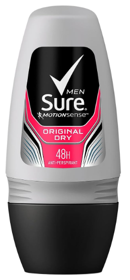 Sure Men Original Dry Anti-Perspirant Deodorant Roll On, 50ml
