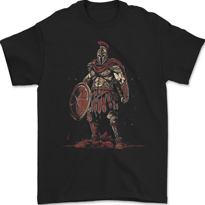 König Leonidas Spartan Warrior Fitnessstudio Bodybuilding Herren T 100% Cotton