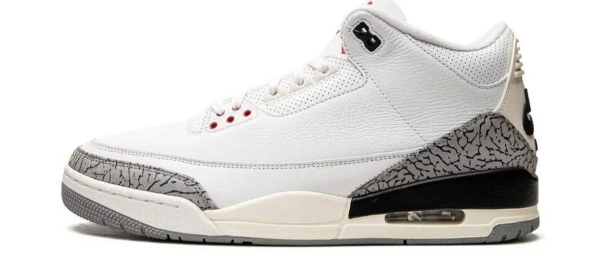 Air Jordan III 3 Retro White Cement Reimagined Men's Size 18
