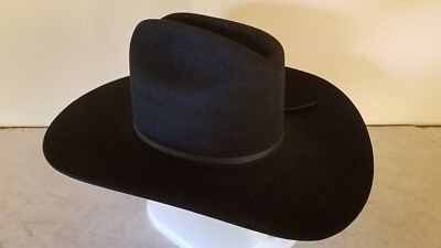Bailey Western Cowboy Cowgirl 54 Hat 6 3/4 Black 5X Beaver  display picture 1