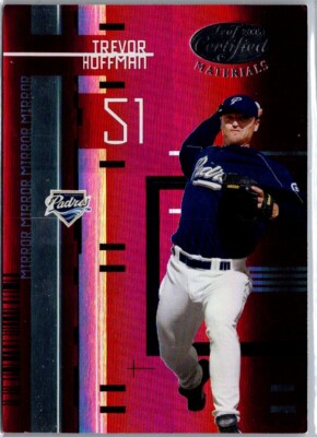 2005 Leaf Certified Materials Mirror Red /100 Trevor Hoffman #145 HOF