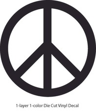 2" - 24" Peace Sign Die Cut Vinyl Decal Sticker - Made in USA Same Day Shipping