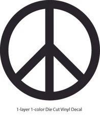 2" - 24" Peace Sign Die Cut Vinyl Decal Sticker - Made in USA Same Day Shipping