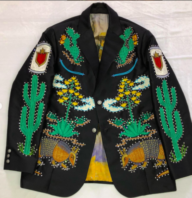 Men 2Pc Designer Bear and Floral Embroidered cowboy Western cocktail prom  outfit | eBay