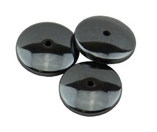 Pack of 20 Hematite 12x4mm Rhondelle Beads (37887-124)