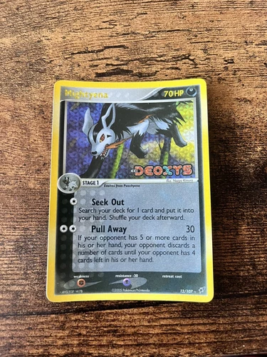 Pokemon CGC 9 Reverse Holo Rare Mightyena 12/107 EX Deoxys Mint